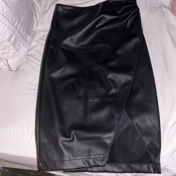 Abercrombie & Fitch - Midi black leather skirt ($65) - Picture 1 of 1